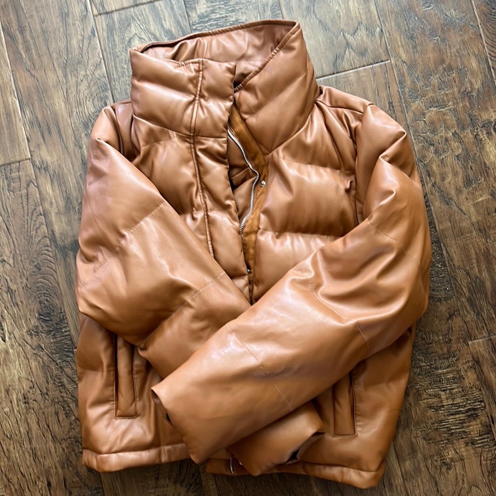 Faux Leather Puffer Coat by Chelsea DeBoer!